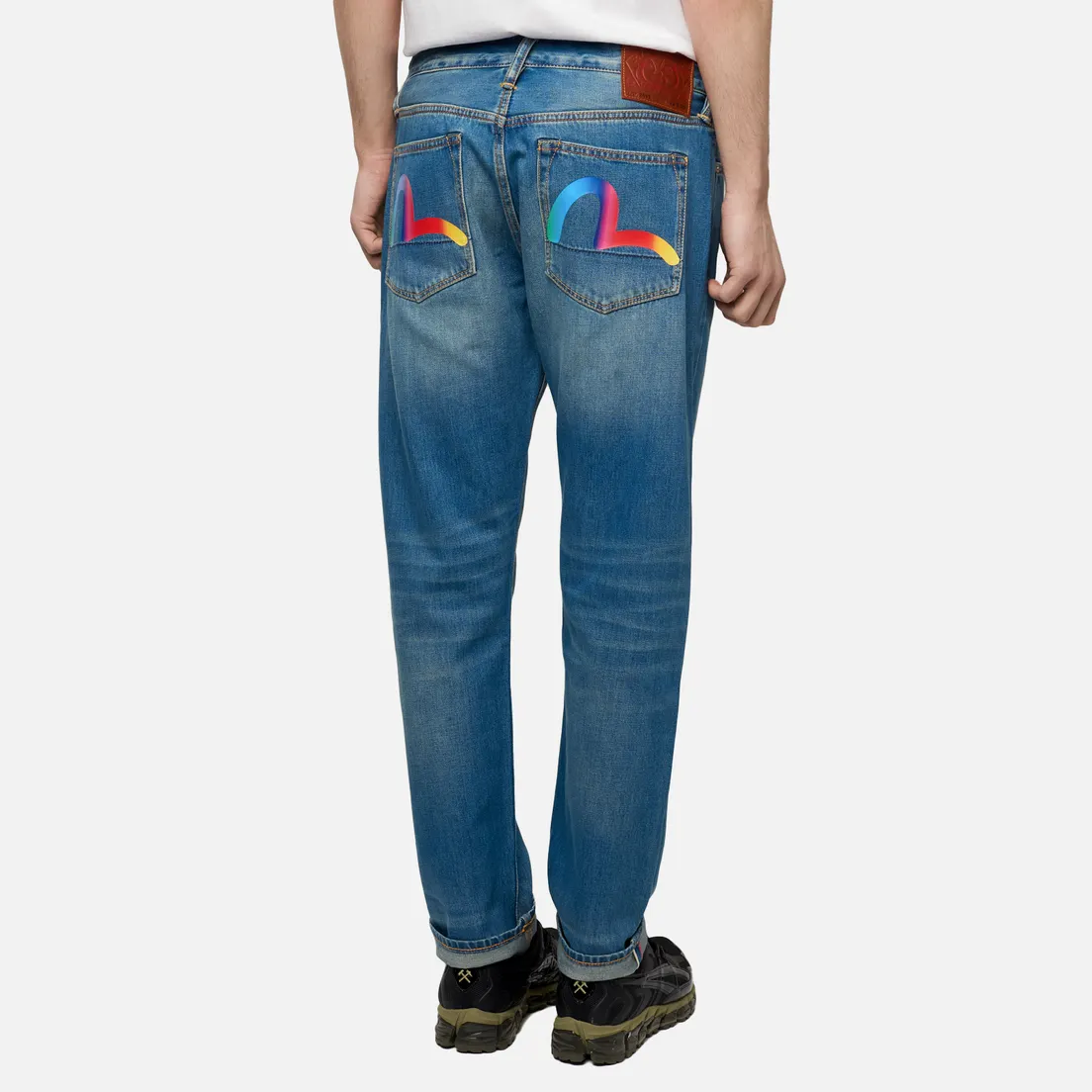 Evisu Мужские джинсы Heritage 2017 Rainbow Seagull Printed
