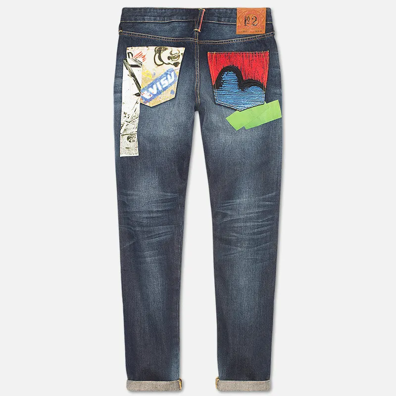 Evisu Мужские джинсы Patch Work
