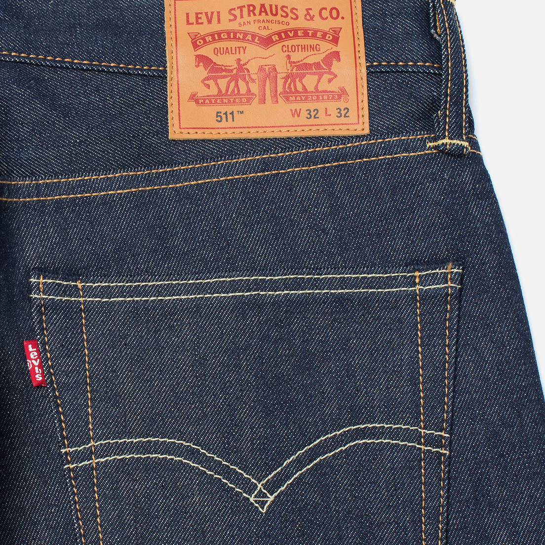 levi's 511 selvedge rigid urn