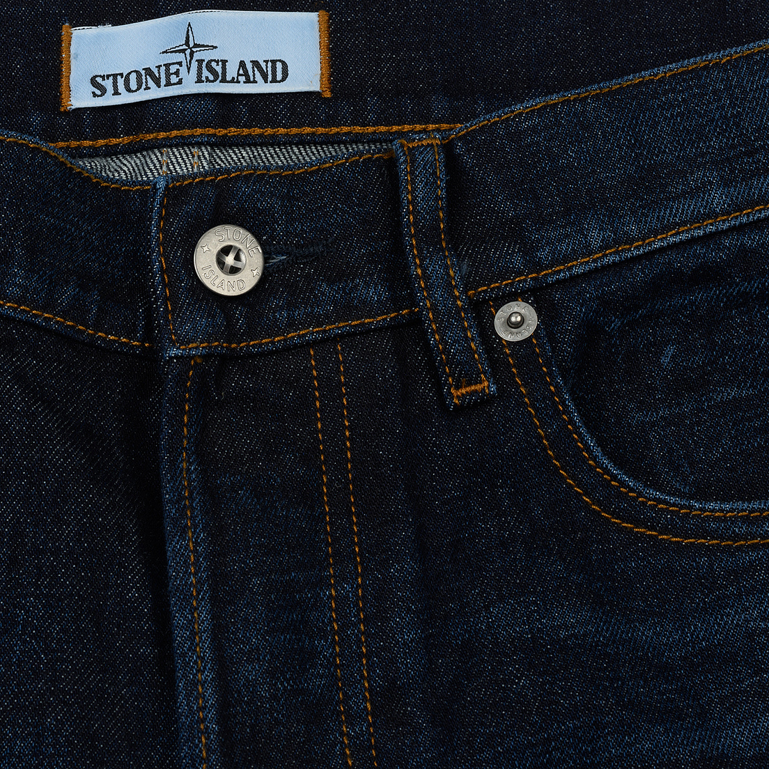 Stone Island Мужские джинсы Five Pockets Stretch Blue Denim 11 Oz Stone Washed