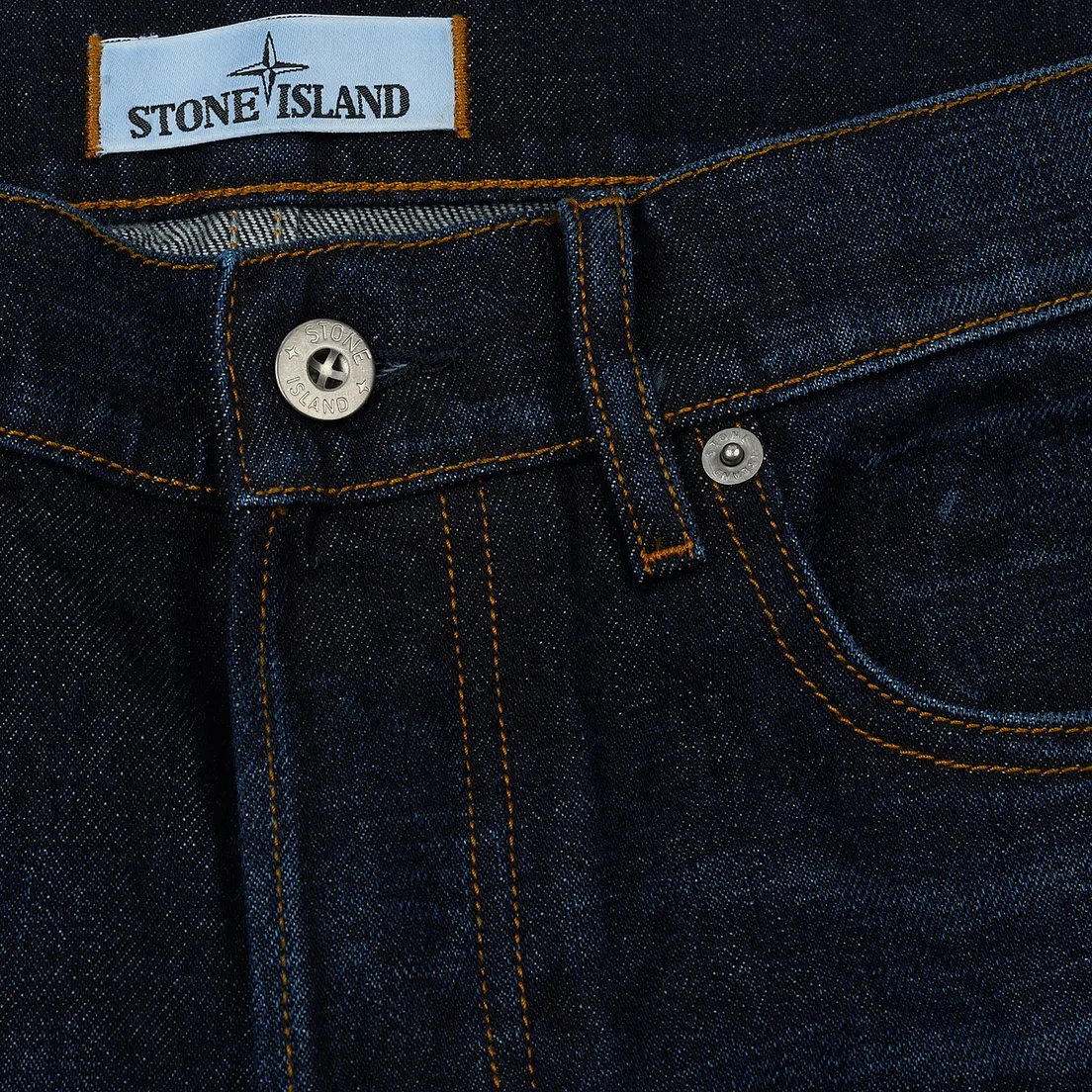 Stone Island Мужские джинсы Five Pockets Stretch Blue Denim 11 Oz Stone Washed