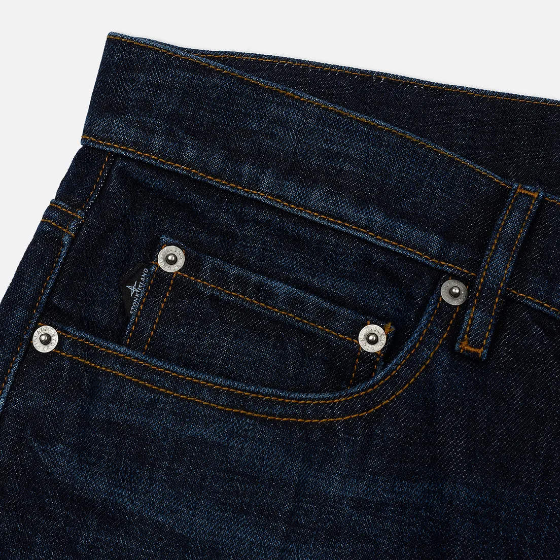 Stone Island Мужские джинсы Five Pockets Stretch Blue Denim 11 Oz Stone Washed