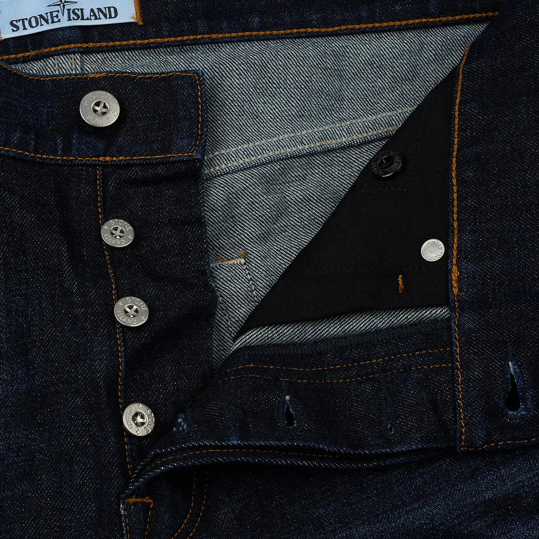 Stone Island Мужские джинсы Five Pockets Stretch Blue Denim 11 Oz Stone Washed