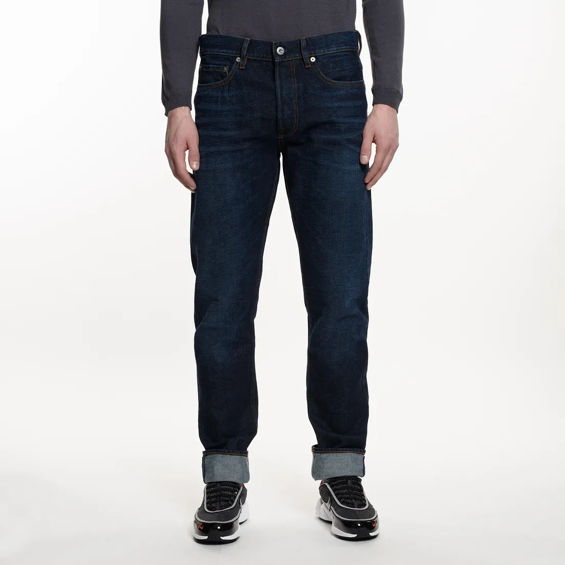 Stone Island Мужские джинсы Five Pockets Stretch Blue Denim 11 Oz Stone Washed