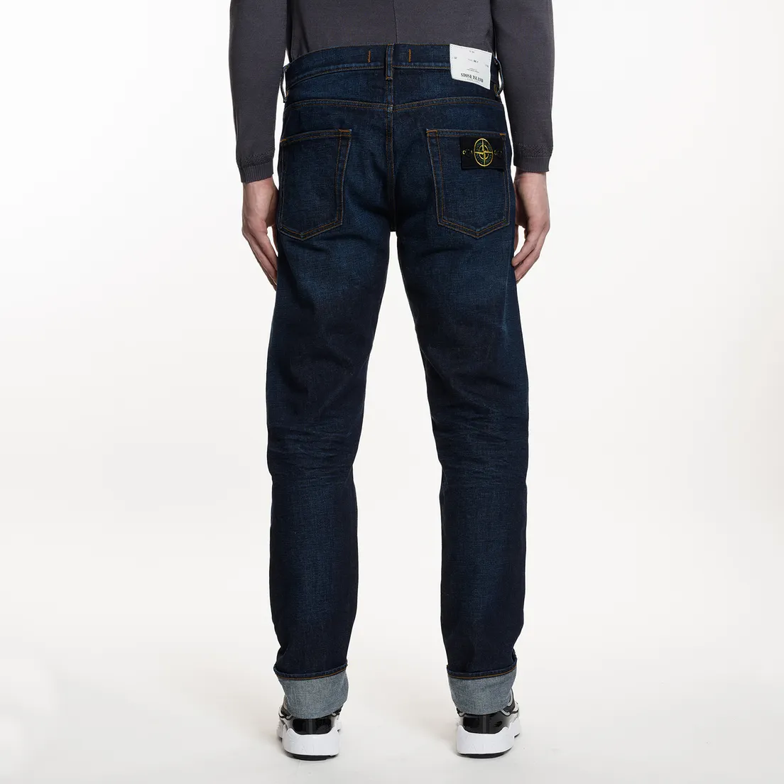 Stone Island Мужские джинсы Five Pockets Stretch Blue Denim 11 Oz Stone Washed