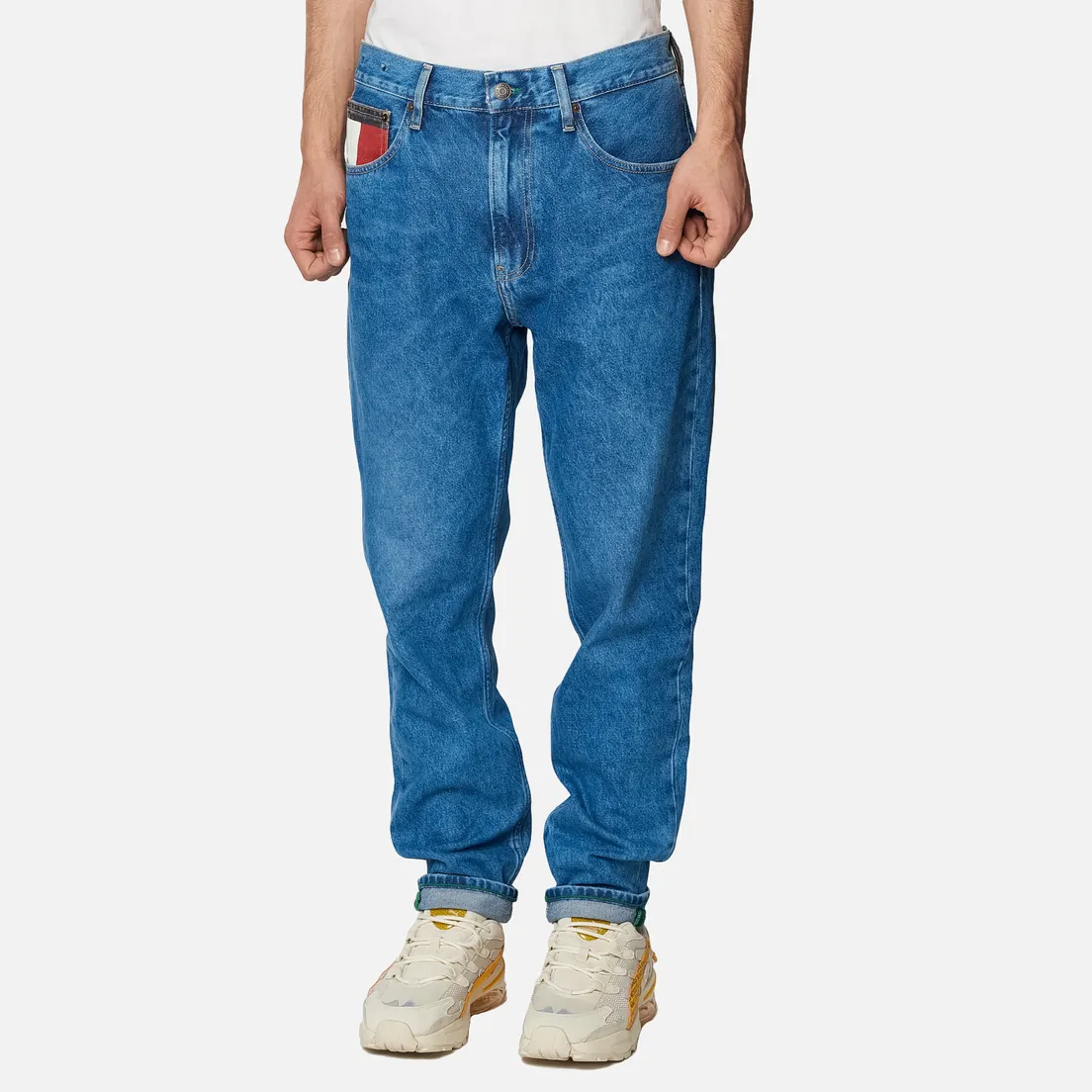 Tommy Jeans Мужские джинсы Rey Faded Tapered Fit 12 Oz