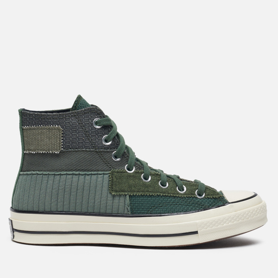 Мужские кеды Converse Chuck 70 High Mono Patchwork Forest/Egret/Black