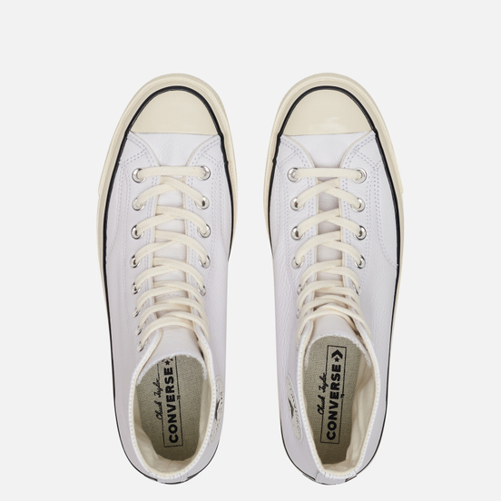 Мужские кеды Converse Chuck 70 Leather White/Black/Egret