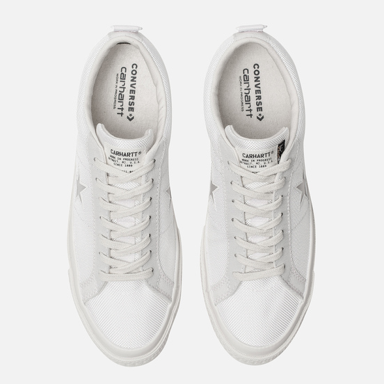 Мужские кеды Converse x Carhartt WIP One Star OX White/White/Vibrant Orange