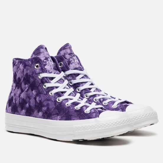 Мужские кеды Converse x Tyler The Creator Golf le Fleur Chuck 70 Velvet High Top Tillandsia Purple