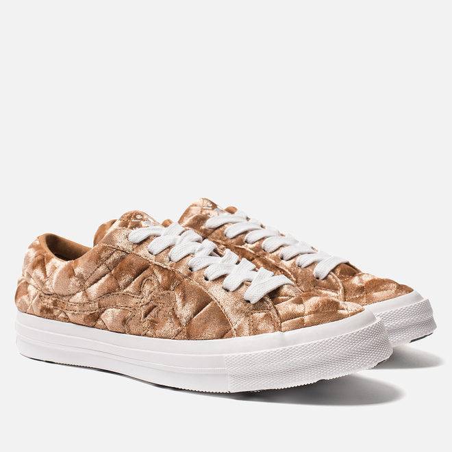 Мужские кеды Converse x Tyler The Creator Golf le Fleur One Star Velvet Low Top Brown Sugar