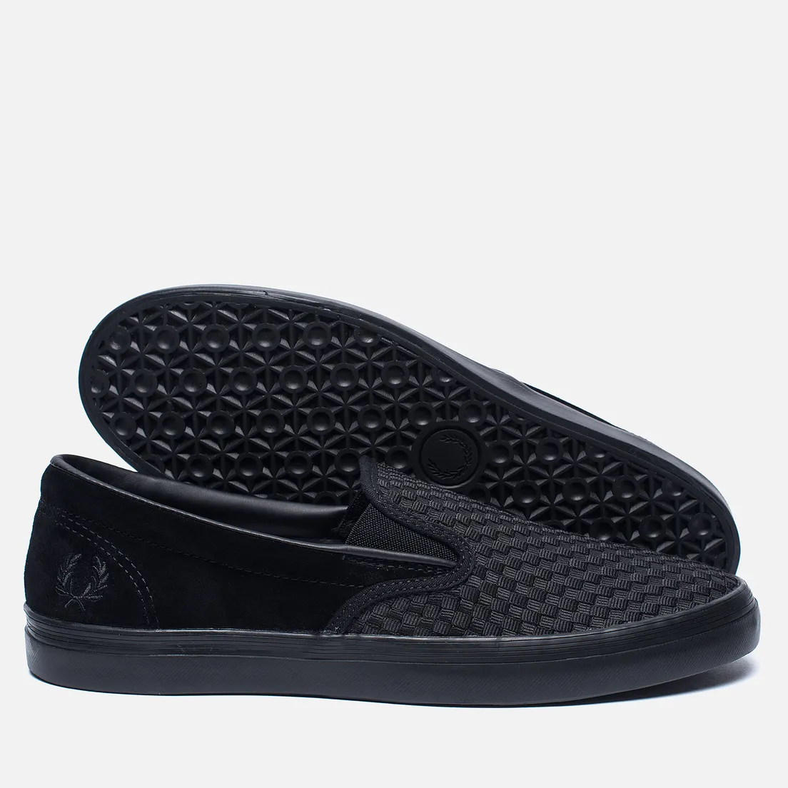 Fred Perry Мужские кеды Underspin Slip-On Checker Suede