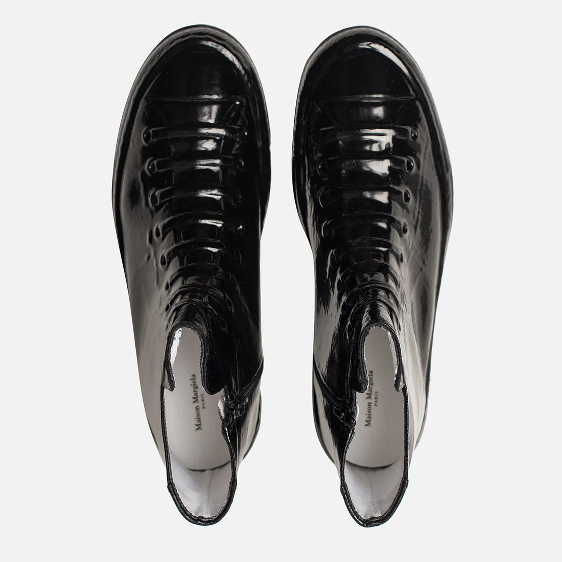 Maison Margiela Мужские кеды Wellington Plastic Casing High Top