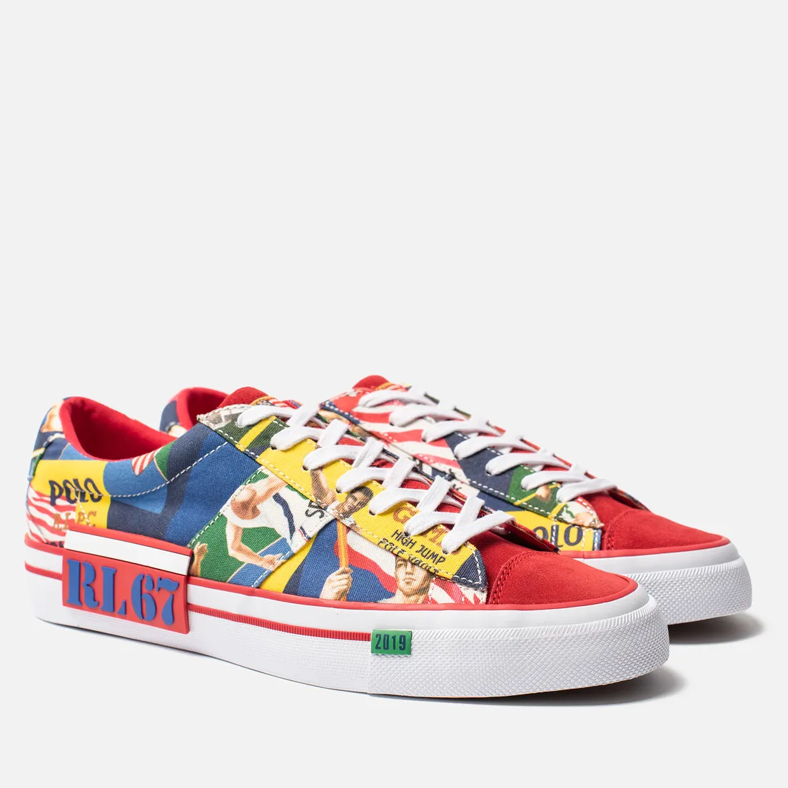 Polo Ralph Lauren Мужские кеды Sayer Collage Printed Canvas