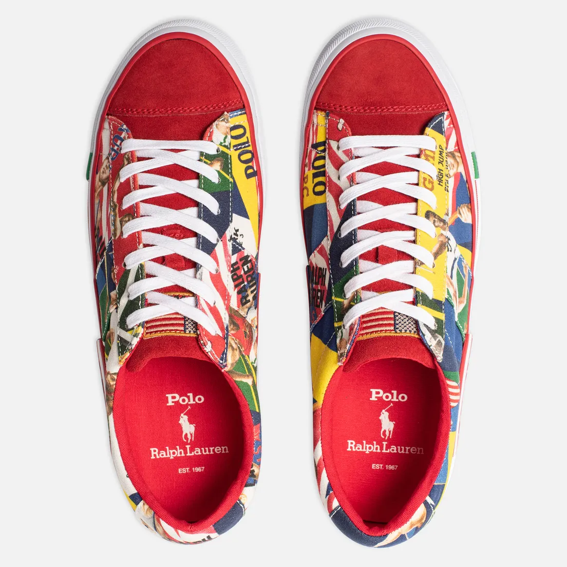 Polo Ralph Lauren Мужские кеды Sayer Collage Printed Canvas