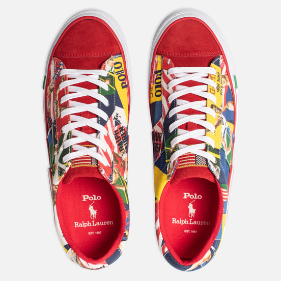 Мужские кеды Polo Ralph Lauren Sayer Collage Printed Canvas Multicolor