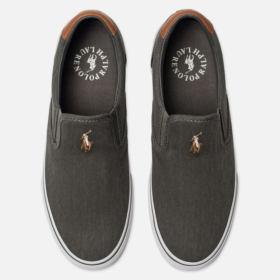 Мужские кеды Polo Ralph Lauren Thompson NE Washed Twill Black