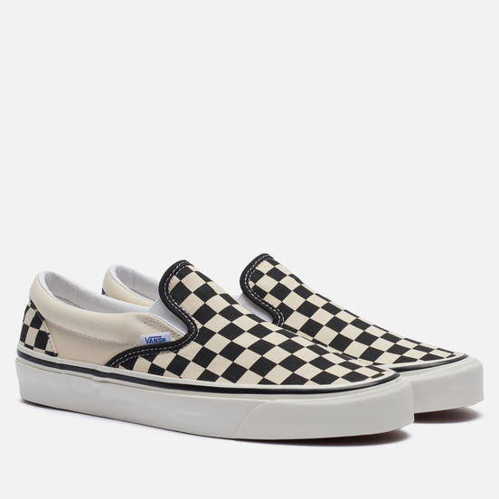 Мужские кеды Vans Classic Slip-On 98 DX Anaheim Factory Checkerboard/Black/White