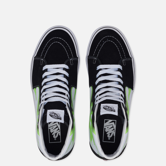 Мужские кеды Vans Flame Sk8-Hi Black/True White
