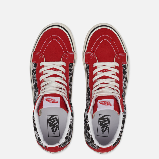 Мужские кеды Vans SK8-Hi 38 DX Anaheim Factory Skulls/Red/Black