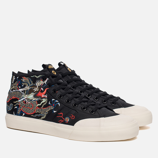Мужские кроссовки adidas Consortium x Juice x Footpatrol Matchcourt Mid Black/White