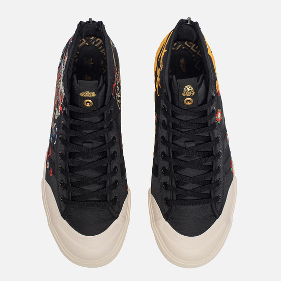 Мужские кроссовки adidas Consortium x Juice x Footpatrol Matchcourt Mid Black/White