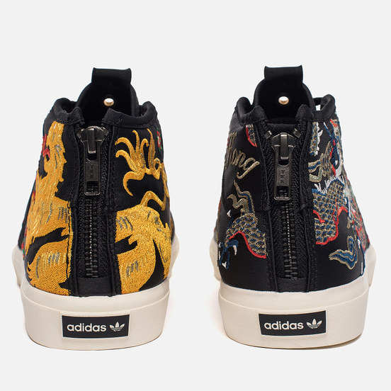 Мужские кроссовки adidas Consortium x Juice x Footpatrol Matchcourt Mid Black/White