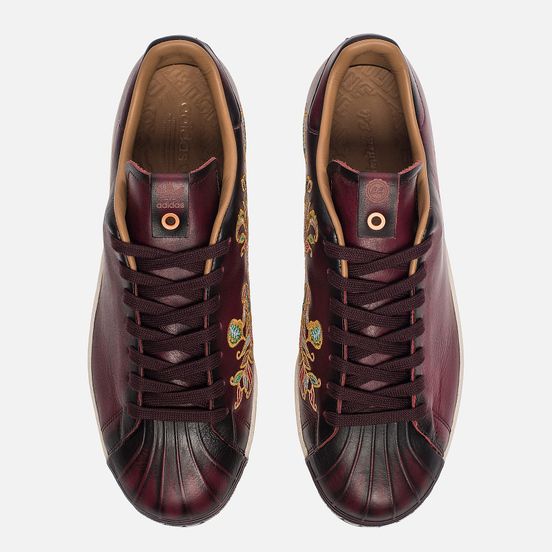 Мужские кроссовки adidas Consortium x Limited Edt Superstar Vault Leather Burgundy/Vintage Off White