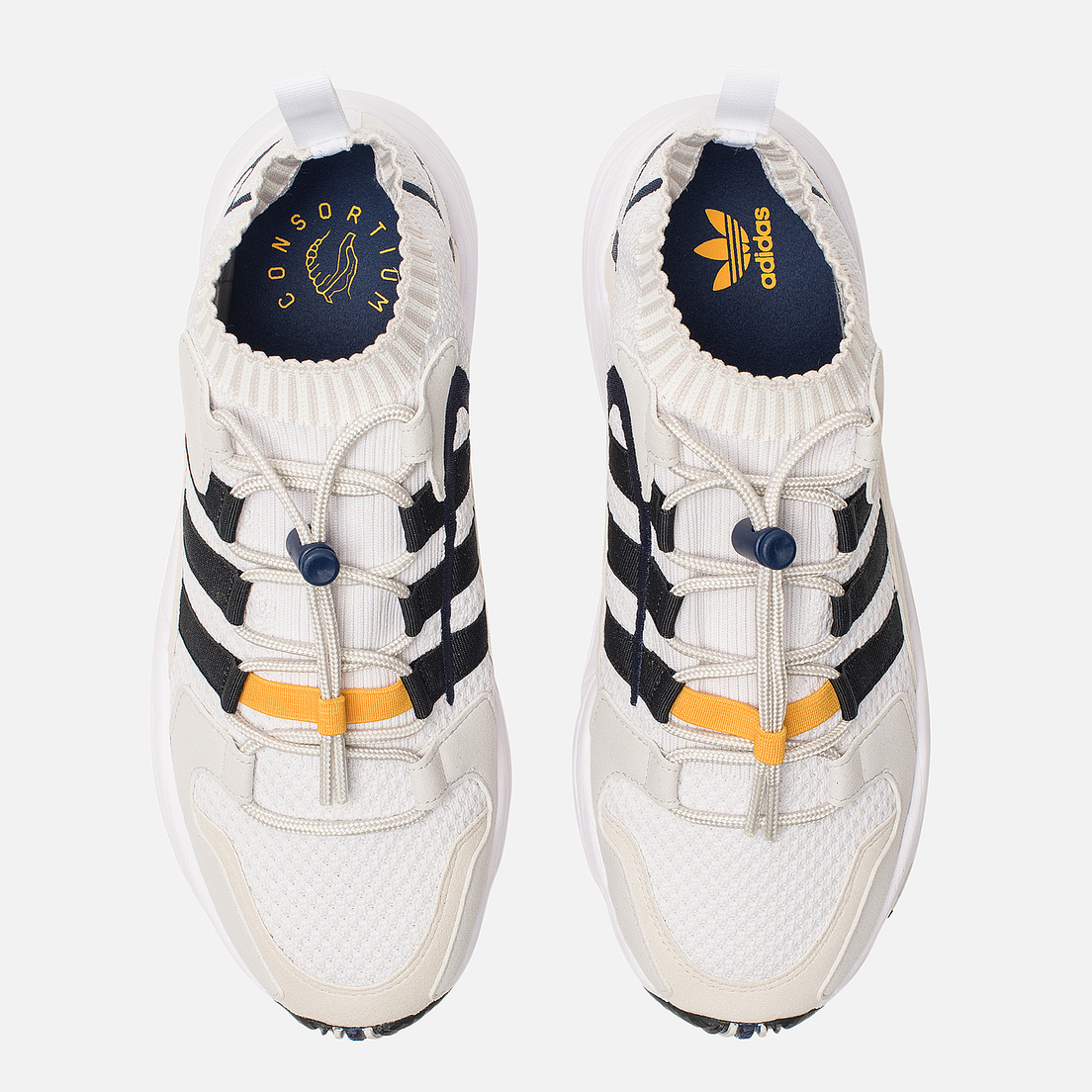 Adidas falcon black white blue discount