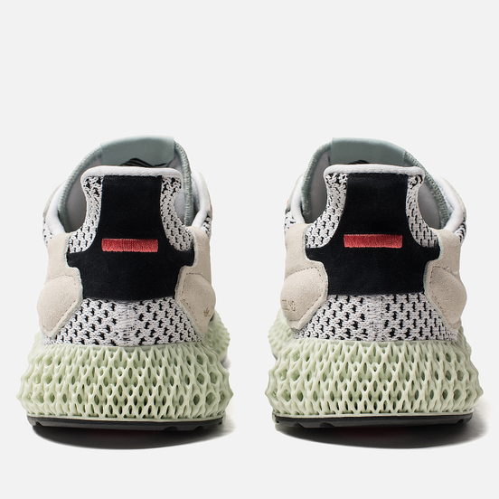 Мужские кроссовки adidas Consortium ZX 4000 4D White/Grey Two/Linen Green
