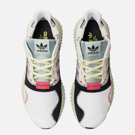 Мужские кроссовки adidas Consortium ZX 4000 4D White/Grey Two/Linen Green