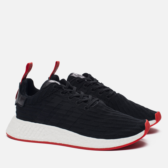 Nmd r2 black white red on sale