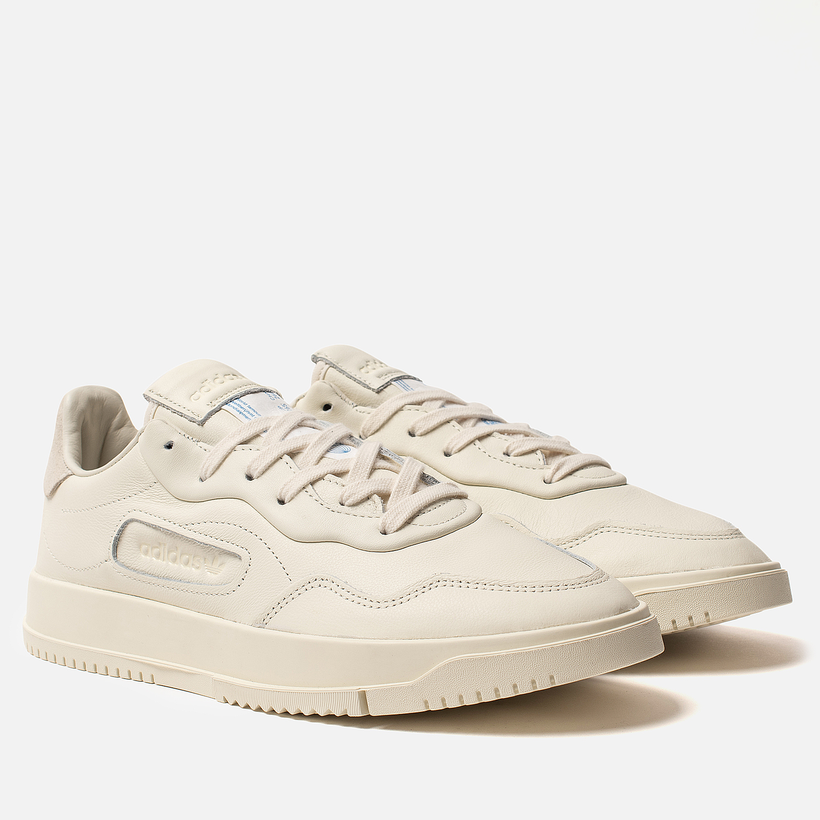 adidas originals suede supercourt trainers in off white