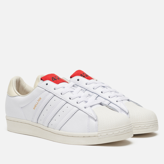 Мужские кроссовки adidas Originals x 424 Shelltoe Core White/Core White/Scarlet