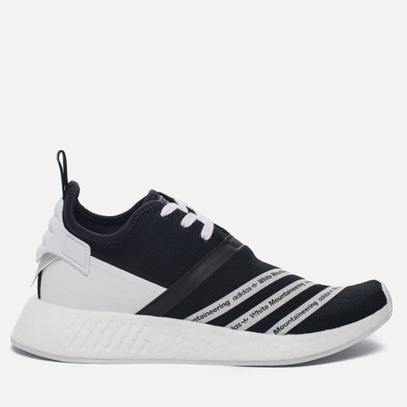 Мужские кроссовки adidas Originals x White Mountaineering NMD R2 Primeknit Black/White
