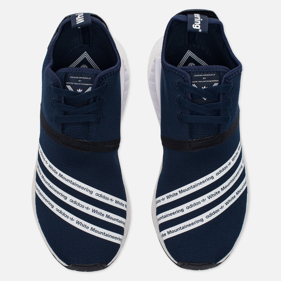 Мужские кроссовки adidas Originals x White Mountaineering NMD R2 Primeknit Collegiate Navy/White