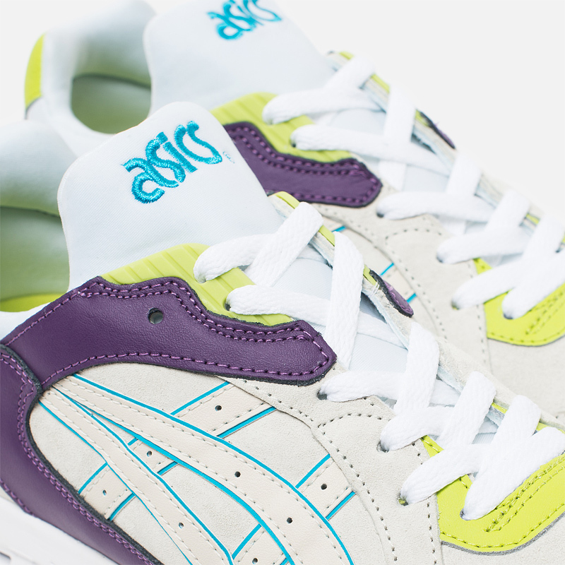 Asics white purple green hotsell