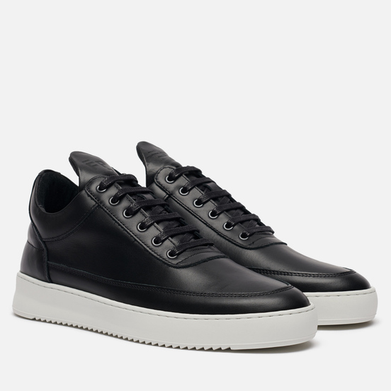 low top ripple nappa black