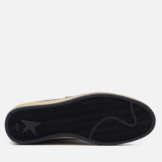 Мужские кроссовки Golden Goose Ball Star Black Leather/Blue Lizard Star