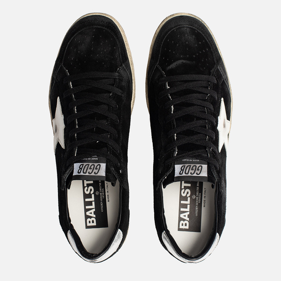 Мужские кроссовки Golden Goose Ball Star Black Silver/White Star