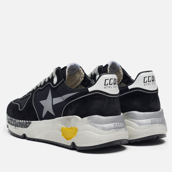 Мужские кроссовки Golden Goose Running Sole Black Lycra/Silver Star