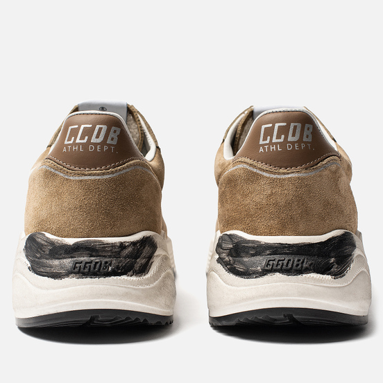Мужские кроссовки Golden Goose Running Sole Tabac Suede/White Star