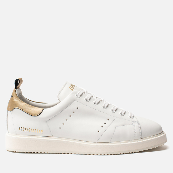 Мужские кроссовки Golden Goose Starter White Leather/Gold Laminated
