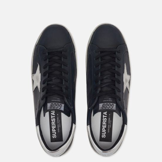 Мужские кроссовки Golden Goose Superstar Black/White Star