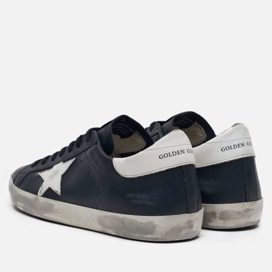 Мужские кроссовки Golden Goose Superstar Black/White Star