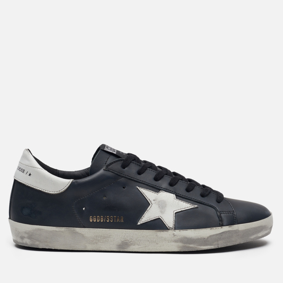 Мужские кроссовки Golden Goose Superstar Black/White Star