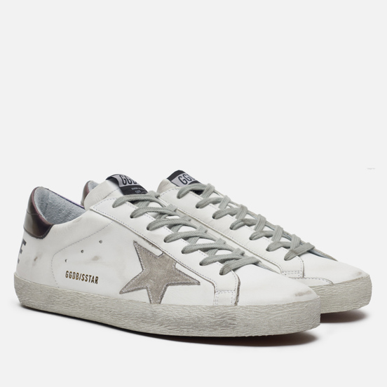 Мужские кроссовки Golden Goose Superstar White Leather/Golden Goose Printed