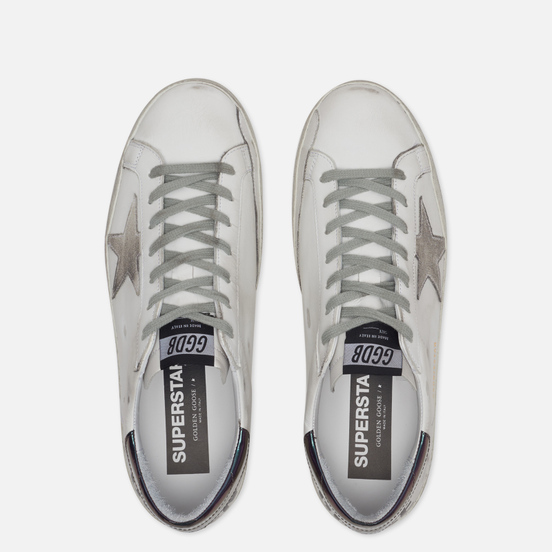 Мужские кроссовки Golden Goose Superstar White Leather/Golden Goose Printed