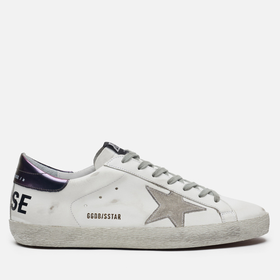 Мужские кроссовки Golden Goose Superstar White Leather/Golden Goose Printed