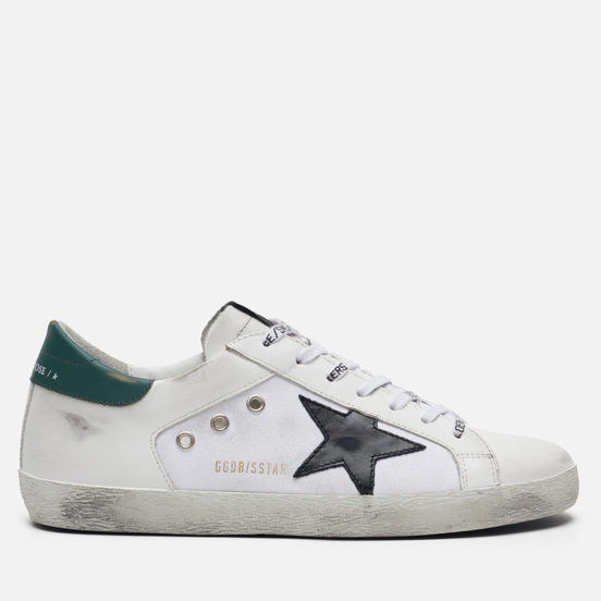 Мужские кроссовки Golden Goose Superstar White Leather/White Canvas/Black Star